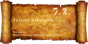 Tolvaj Nikolett névjegykártya