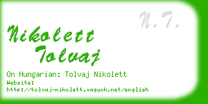 nikolett tolvaj business card